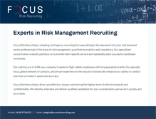 Tablet Screenshot of focusriskrecruiting.com